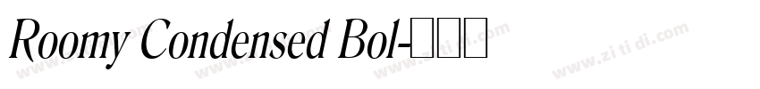 Roomy Condensed Bol字体转换